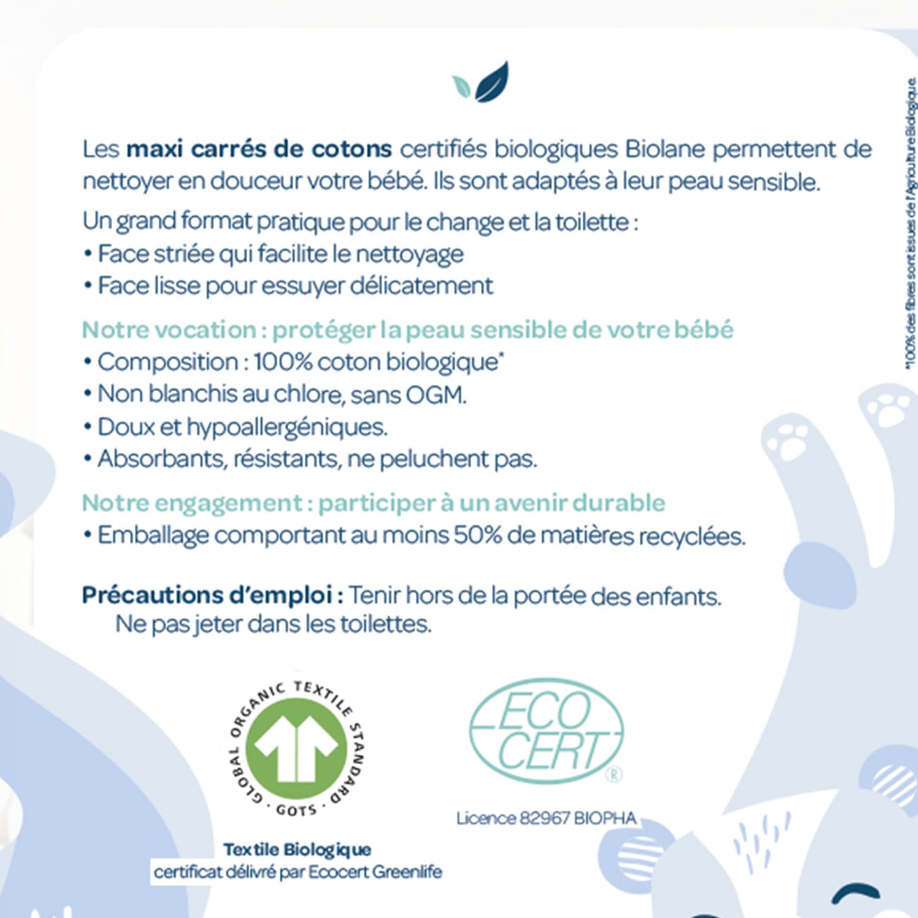 Cotons douceur 100% BIO
