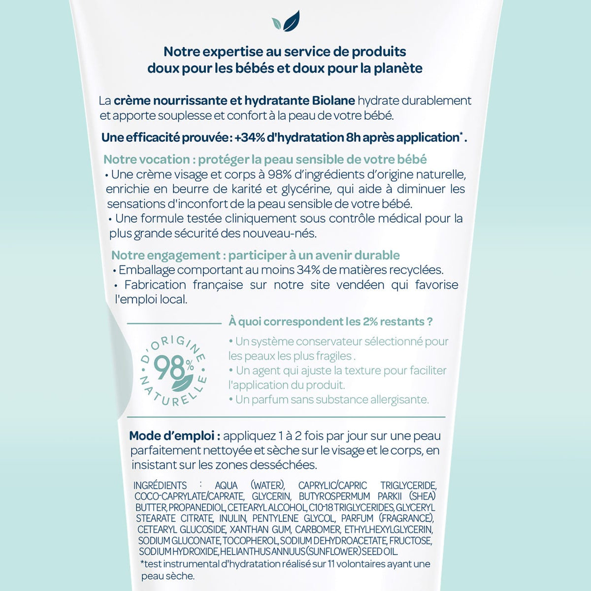 Biolane Soin Crème nourrissante et hydratante