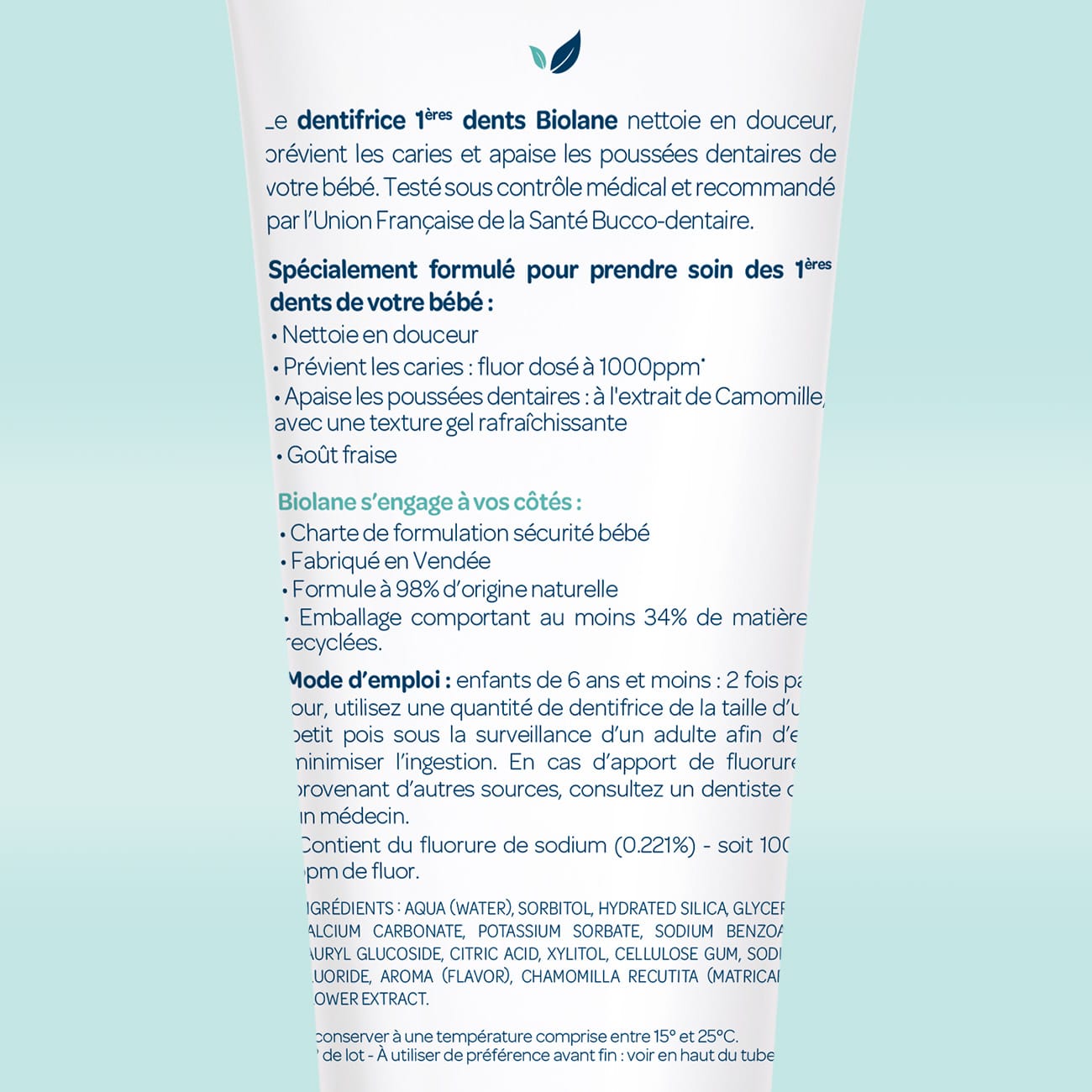 Dentifrice 1ères dents avec fluor