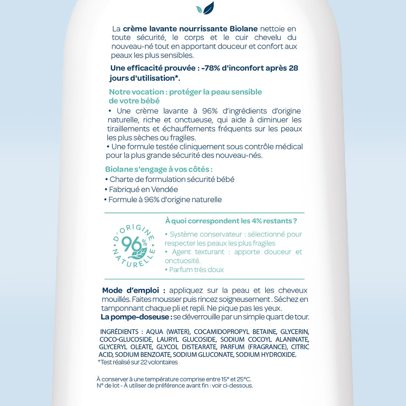 Crème lavante nourrissante