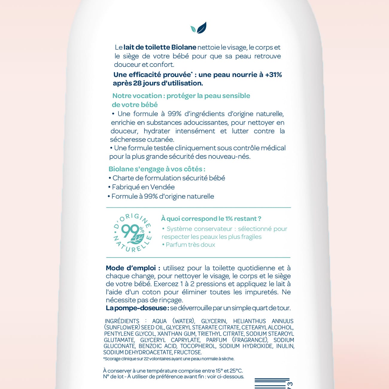 Lait de toilette douceur