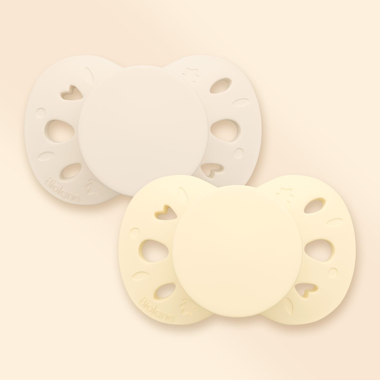 Lot de 2 sucettes anatomiques 6-18 mois Jaune