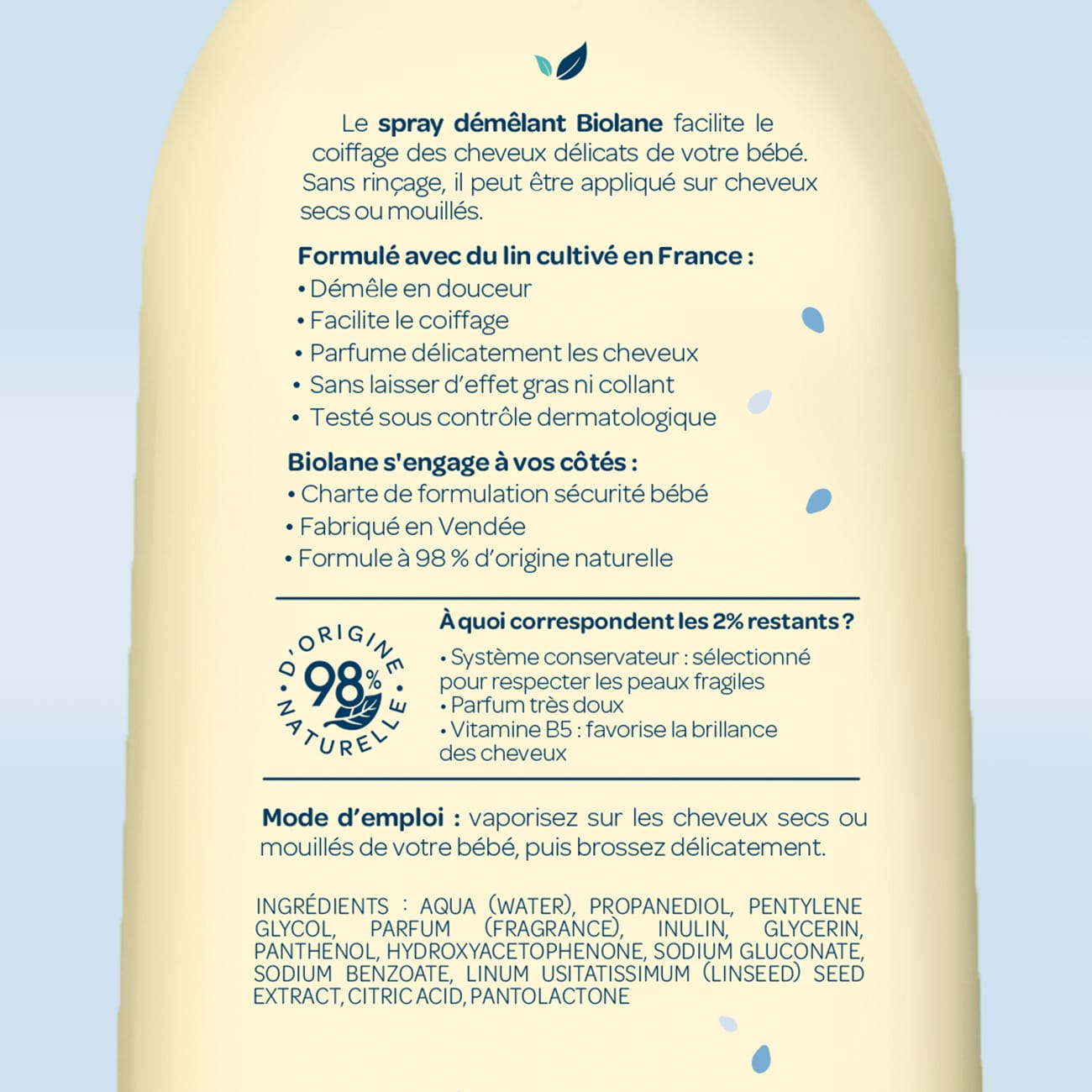 Spray démêlant