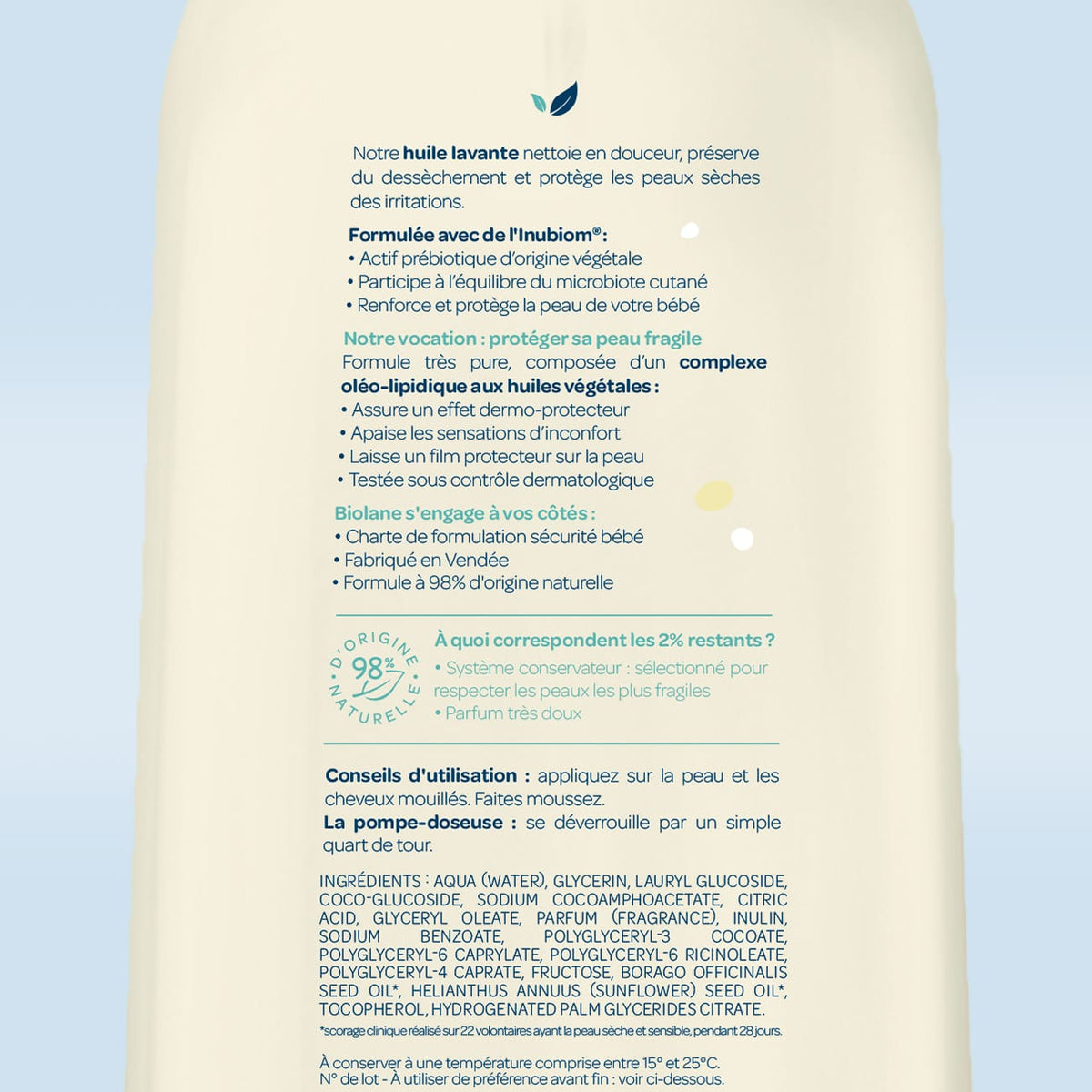 Biolane Expert Huile lavante dermo-protectrice