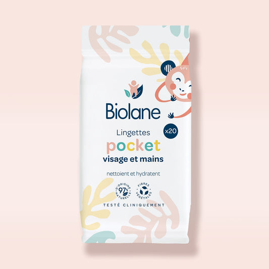 Lingettes visage et mains (format pocket) 20 lingettes