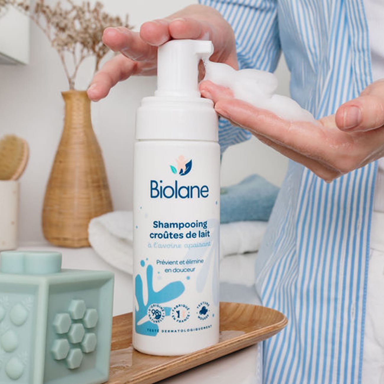 Shampooing croûtes de lait