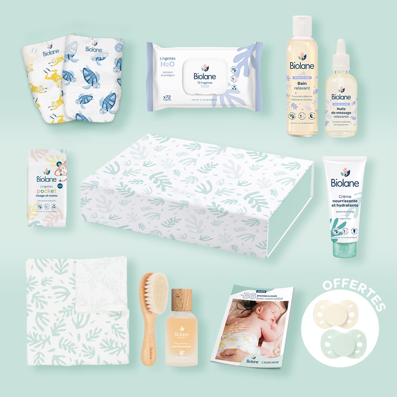 Coffret cadeau naissance Vert