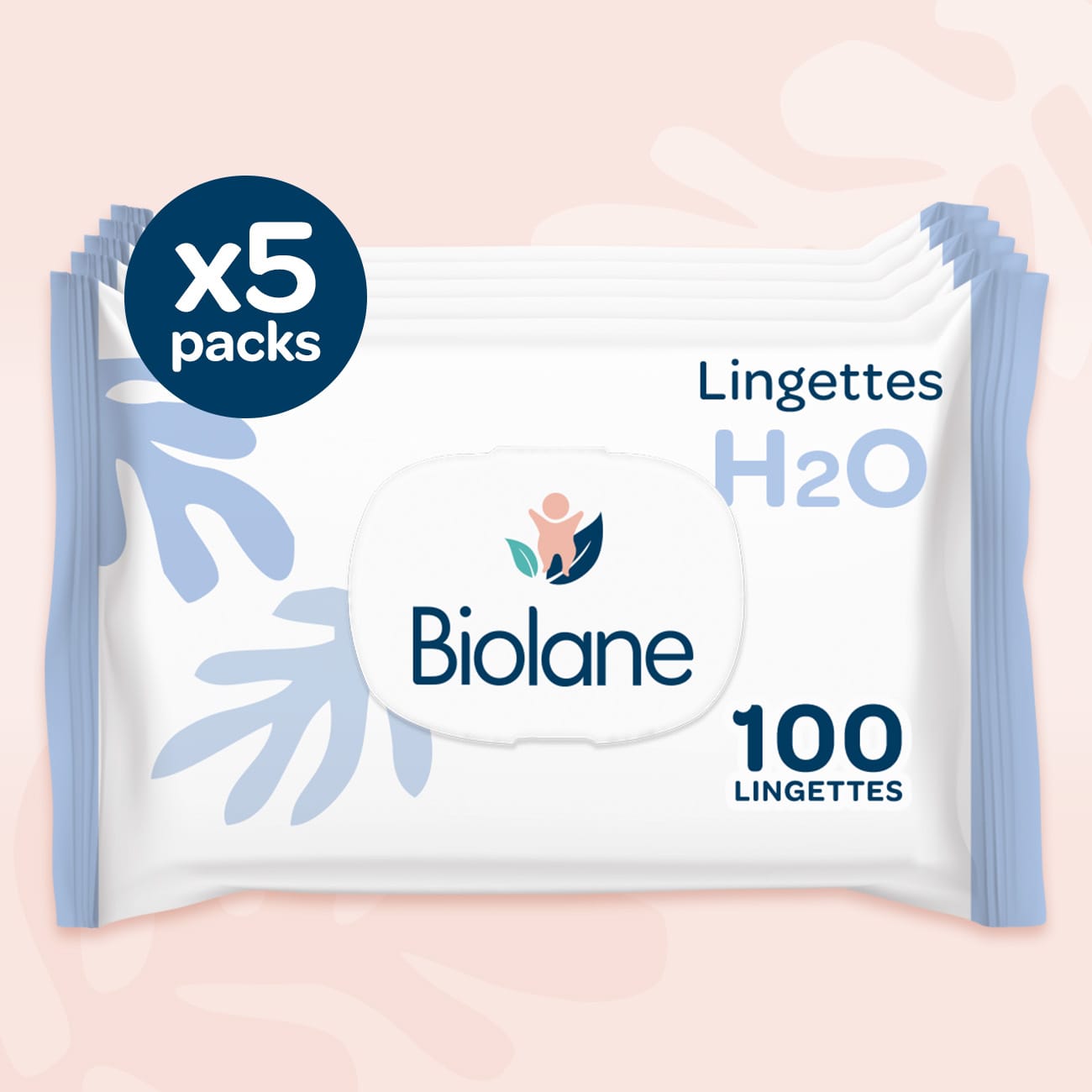 Lot de 5 Lingettes H2O x100