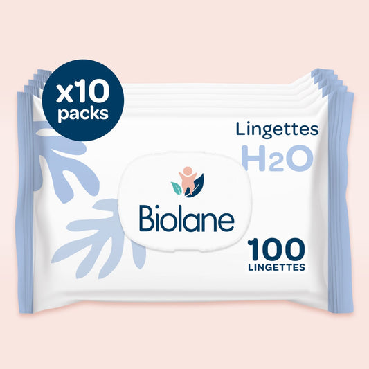 Lot de 10 lingettes H2O x100