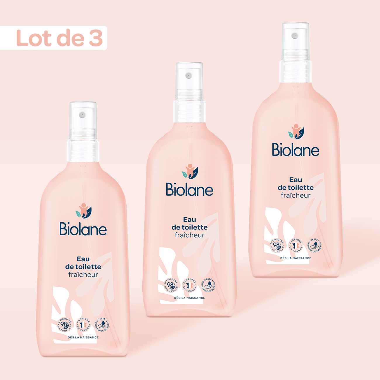 Lot de 3 Eaux de Toilette Fraîcheur
