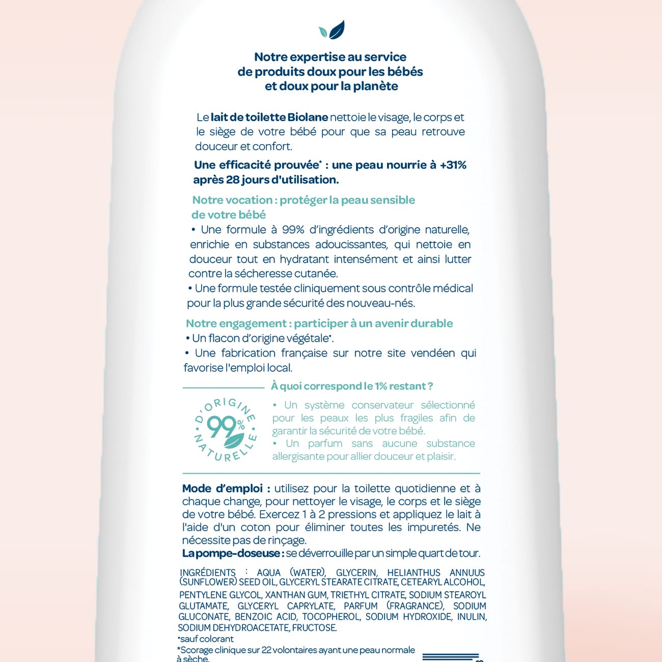 Lait de toilette douceur