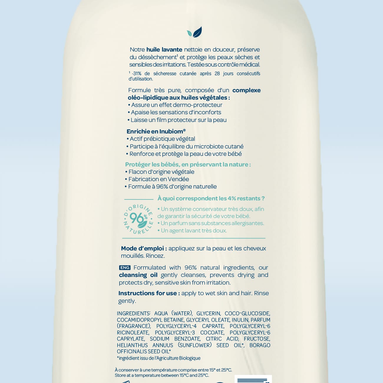 Huile lavante dermo-protectrice