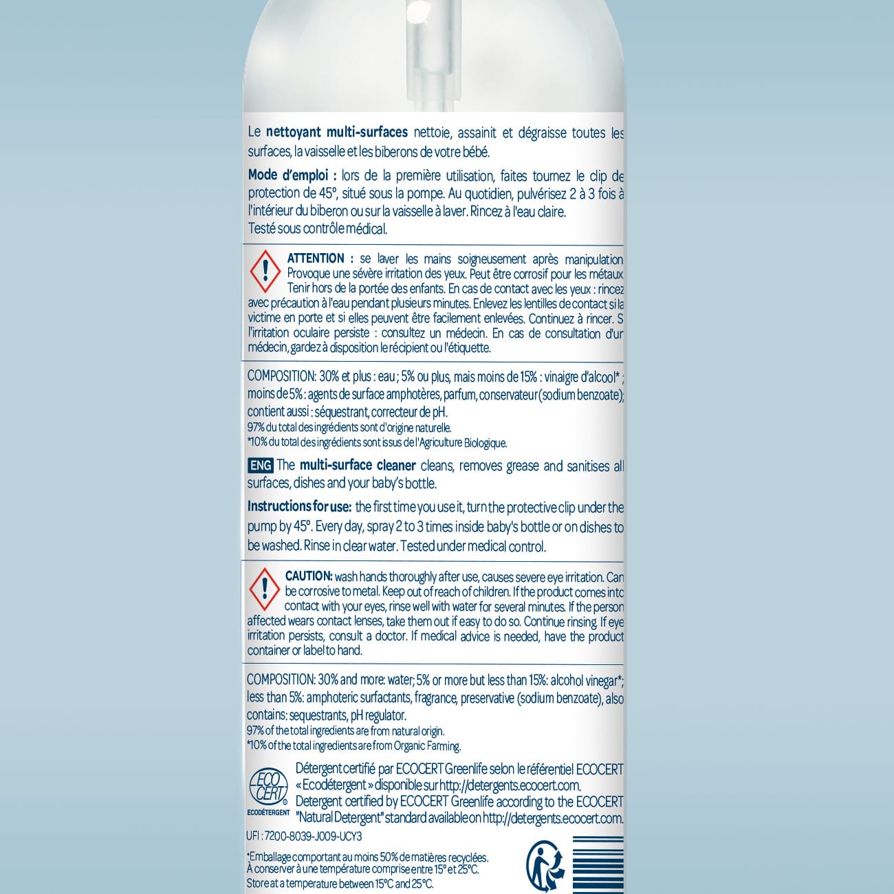 Nettoyant multi-surfaces Biolane Expert